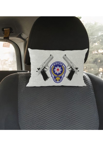 Gift Polis Tasarımlı Dikdörtgen Araç Koltuk Yastığı-2 fiyatları