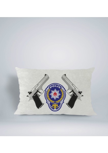 Gift Polis Tasarımlı Dikdörtgen Araç Koltuk Yastığı-2