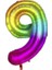 Gökkuşağı Folyo Balon 9 Rakamı 100 cm 1