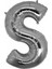 S Harfi Gümüş Renk Folyo Balon 100 cm 1