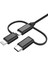 Apple Mfi Lisanslı 3'lü Lightning+Type-C +Micro Hasır İp Kablo 1.5 Metre 1