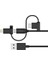 Apple Mfi Lisanslı 3'lü Lightning+Type-C +Micro Hasır İp Kablo 1.5 Metre 2