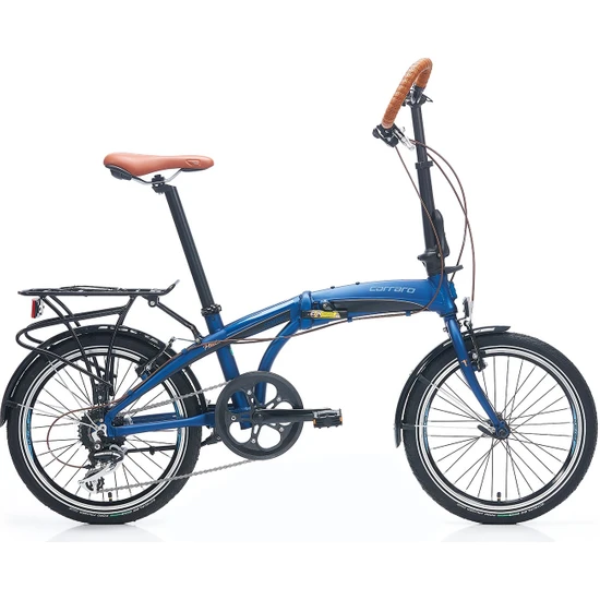 Carraro Flexi Comfort 20 Jant Katlanır Bisiklet 320H 8V Mat Navy Mavi Parlak Siyah Bakır Mavi