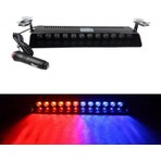 BTM Otomotiv 12 Ledli Cam İçi Çakar Lamba Vantuzlu Modern Tasarım Kırmızı Beyaz Mavi Yüksek Parlaklık