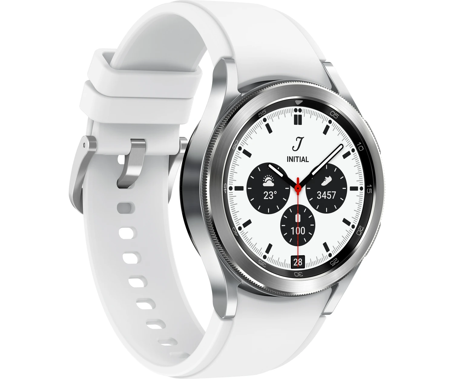 Resim Samsung Galaxy Watch 4 Akıllı Saat Classic Silver 46mm SM-R890NZSATUR 