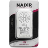 Nadir Gold 24 Ayar 50 gr Gümüş Külçe