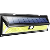 Triline Solar 180 LED Güneş Enerjili Kumandalı 3 Modlu Duvar Lambası