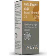 Talya Tatlı Badem Yağı, Soğuk Sıkım, %100 Saf ve Doğal, 20 ml