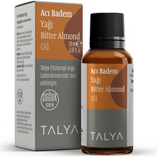 Talya Acı Badem Yağı, Soğuk Sıkım, %100 Saf ve Doğal, 20 ml