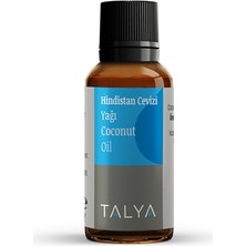 Talya Hindistan Cevizi Yağı, Nemlendirici ve Besleyici, Soğuk Sıkım, %100 Saf ve Doğal, 20 ml