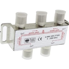 Özentek 4'lü 1/4 Splitter 5-2500 Mhz 4 Way Karasal Uydu Yayını Çoğaltıcı