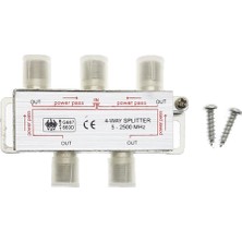 Özentek 4'lü 1/4 Splitter 5-2500 Mhz 4 Way Karasal Uydu Yayını Çoğaltıcı