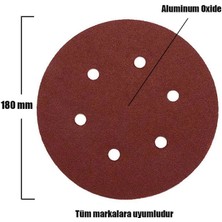 Badem10 10 Adet Delikli Cırt Zımpara 180 mm Spiral Taşlama 220 Kum