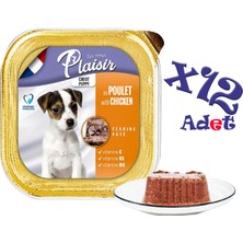 Plaisir Tavuklu Etli Pate Puppy Plaisir 150GR Yaş Köpek Maması 12ADET