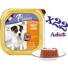 Plaisir Tavuklu Etli Pate Puppy Plaisir 150GR Yaş Köpek Maması 22ADET