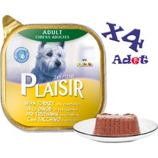 Plaisir Hindi Etli Pate Plaisir 150GR Yaş Köpek Maması 4ADET