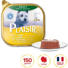 Plaisir Hindi Etli Pate Plaisir 150GR Yaş Köpek Maması 4ADET