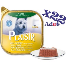 Plaisir Hindi Etli Pate Plaisir 150GR Yaş Köpek Maması 22ADET