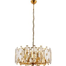 AVONNI AV-60303-E50 Eskitme Kaplama Klasik Avize E14 Metal Kristal 50cm