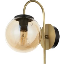 AVONNI AP-60327-1BSY Siyah Boyalı Aplik E27 Metal Cam 20cm