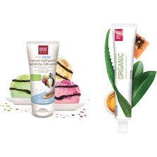 SPLAT 2-6 Yaş Arası Çocuklar Için Meyveli Dondurma Diş Macunu 50 ml + Organic Aloe Vera Diş Macunu 75 ml