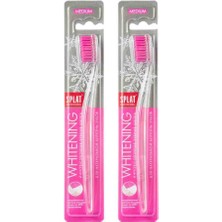 SPLAT Kauçuk ile Kaplı Kıllara Sahip Diş Fırçası X2 Adet- Splat Whitening Medium Diş Fırçası