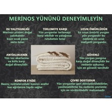 Evene Yün Yorgan Tek Kişilik Serin Tutucu Terletmeyen Organik Merinos Yünü El Dikişli Antialerjenik 1 Kişilik