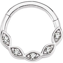 Altın Sepeti Altınsepeti Beyaz Altın Halka Helix Tragus