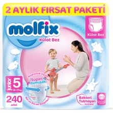 Molfix Külot Bez 5 Beden Junior 2 Aylık Fırsat Paketi 240 adet