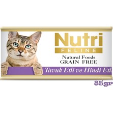 Nutri Feline Tavuk&hindi Etli 85GR Nutri Yaş Kedi Maması 32ADET