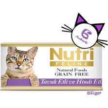 Nutri Feline Tavuk&hindi Etli 85GR Nutri Yaş Kedi Maması 6ADET