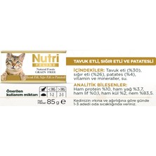 Nutri Feline Tavuk Sığır Etli&patatesli 85GR Nutri Yaş Kedi Maması 6ADET