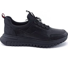 Marcomen Siyah Deri Erkek Casual Ayakkabı