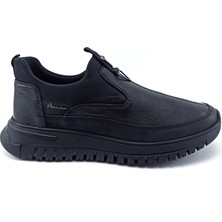 Marcomen Siyah Deri Erkek Casual Ayakkabı