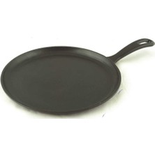 Lava Döküm Krep  Pızza  Pancake Tavası Yuvarlak Metal Saplı Çap26 cm