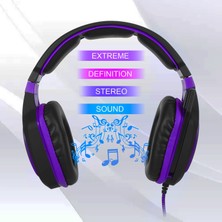 Sades AH28 3.5mm Stereo Ses Kablolu Gaming Headset Siyah Mor (Yurt Dışından)