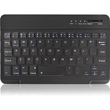 Duhaline Hometech Alfa 7lm 7" Uyumlu Bluetooth Tablet Klavyesi Mini Slim Şarjlı Kablosuz Klavye