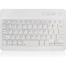Duhaline General Mobile E-Tab 20 Uyumlu Bluetooth Tablet Klavyesi Mini Slim Şarjlı Kablosuz Klavye