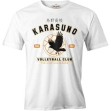 Lordd T-Shirt  Karasuno - Volleyball Club 2012-2015 Beyaz Erkek T-Shirt