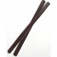 Angel Çanta Aksesuar 35X2 cm Gerçek Deri Çift Sap Koyu Kahve