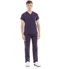 Çatı Medikal Ultralycra Basic - Doktor Hemşire Forma Takımı Unisex Koyu Mor