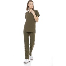 Çatı Medikal Ultralycra Basic - Doktor Hemşire Forma Takımı Unisex Haki