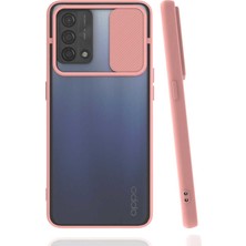 Noktaks Kilifone - Oppo A74 4g Uyumlu Kılıf Slayt Sürgülü Arkası Buzlu Lensi Kapak