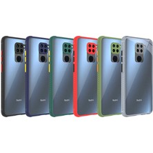 Kzy Xiaomi Redmi Note 9 Kılıf Kamera ve Köşe Korumalı Aircolor Kapak - Kırmızı