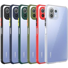 Kzy Xiaomi Mi 11 Lite Kılıf Kamera ve Köşe Korumalı Aircolor Kapak - Siyah