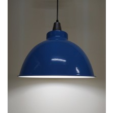 Riolight modern,rustik,vintage mutfak,oda,cafe,oteller için mavi 1xe27 metal sarkıt avize çap:33cm