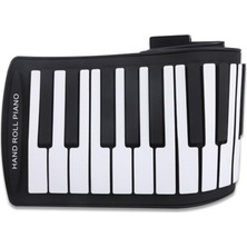 Luckcome Taşınabilir 61 Tuşlu Esnek Roll-Up Piyano USB Mıdı Elektronik Klavye El Rulo Piyano (Yurt Dışından)