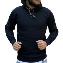 Amor Man Kanguru Cep Kapüşonlu Içi Komple Polar 3 Iplik Erkek Sweatshirt
