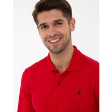 Pierre Cardin Erkek Kırmızı Slim Fit Basic Sweatshirt 50247253-VR030
