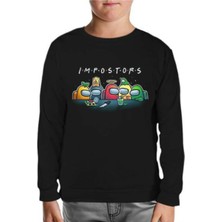 Lordd T-Shirt  Among Us I Siyah Çocuk Sweatshirt